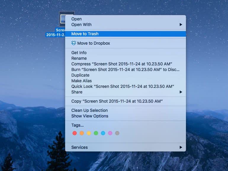 delete image on file for mac